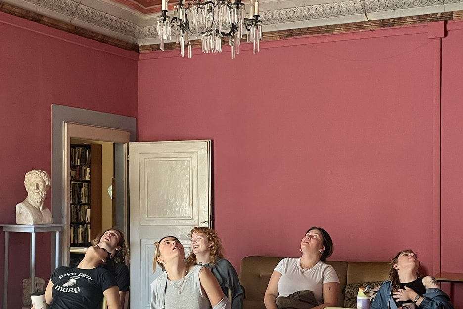 Students gathering at FSFA